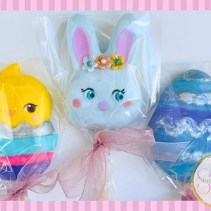 Custom Easter Cakesicles – Dessert Table Treats, Party Favors, Holiday Gift, Spring Birthday Desserts, Cute Bunny, Chick and Egg