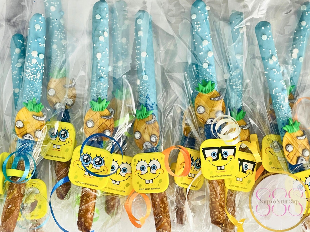 Bikini Bottom Birthday Party Favors, Chocolate Pretzel Teen Adult Animated  Theme Graduation Wedding Sweet 16 Valentine Day -  Denmark