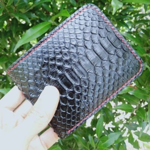 Maßgeschneiderte Brieftasche aus echter Phyton Schlangenhaut handgefertigt | Herren Geldbörse | Geldbörse für Geschenk | Einzigartige Geldbörse | Männertasche