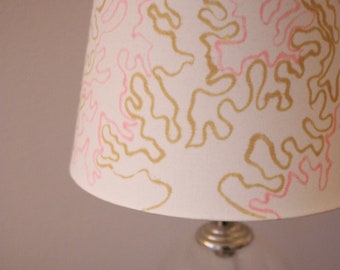 Coral & Teal Chandelier Lamp Shade (Personalized) Coral & Teal Chandelier Lamp Shade (Personalized)