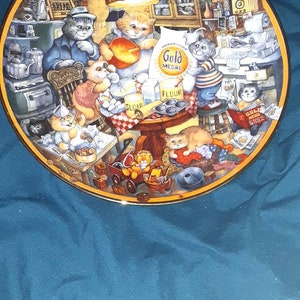 Vintage 1995 Franklin Mint heirloom recommendation Gold Medal flour 115th anniversary collectors plate Bill Bell artist