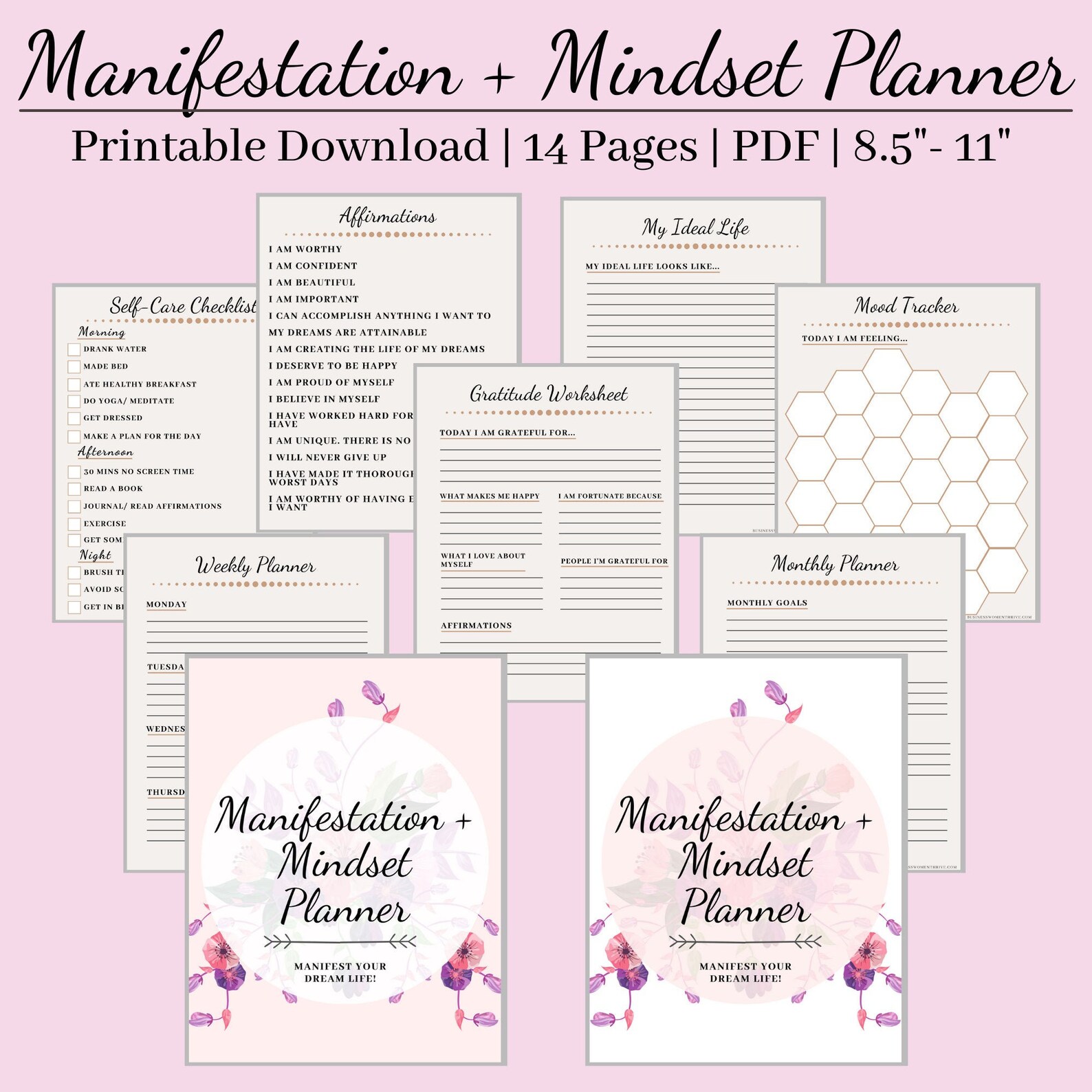 Manifestation Planner digital download Printable Etsy