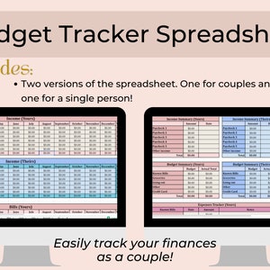 Simple Monthly Budget Tracker Spreadsheet  Google Sheets & image 3
