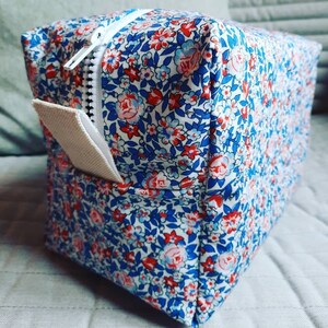 Trousse de toilette liberty - Trousse de rangement -  Trousse zippée -