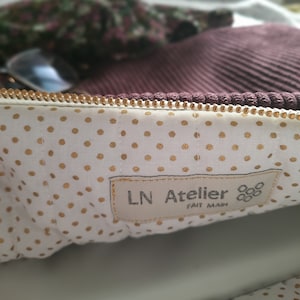 Housse d'ordinateur zippée PC MacBook iPad Surface Pochette Velours coloris prune Doublure matelassée. 10 à 17 pouces image 3