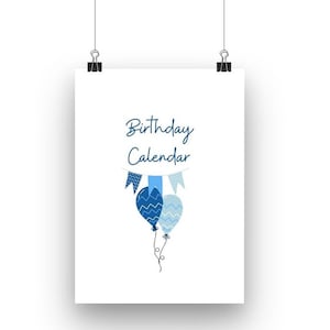 DIY Perpetual Calendar Printable - Birthday and anniversary calendar - Perfect for Father&#39;s Day - PDF