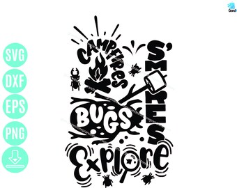 Download Kid Camping Svg Etsy