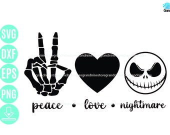 Free Free 150 Peace Love Nightmare Svg SVG PNG EPS DXF File