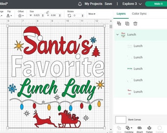 Santa's Favorite Lunch Lady SVG: Christmas Cafeteria Gift (Digital Download)