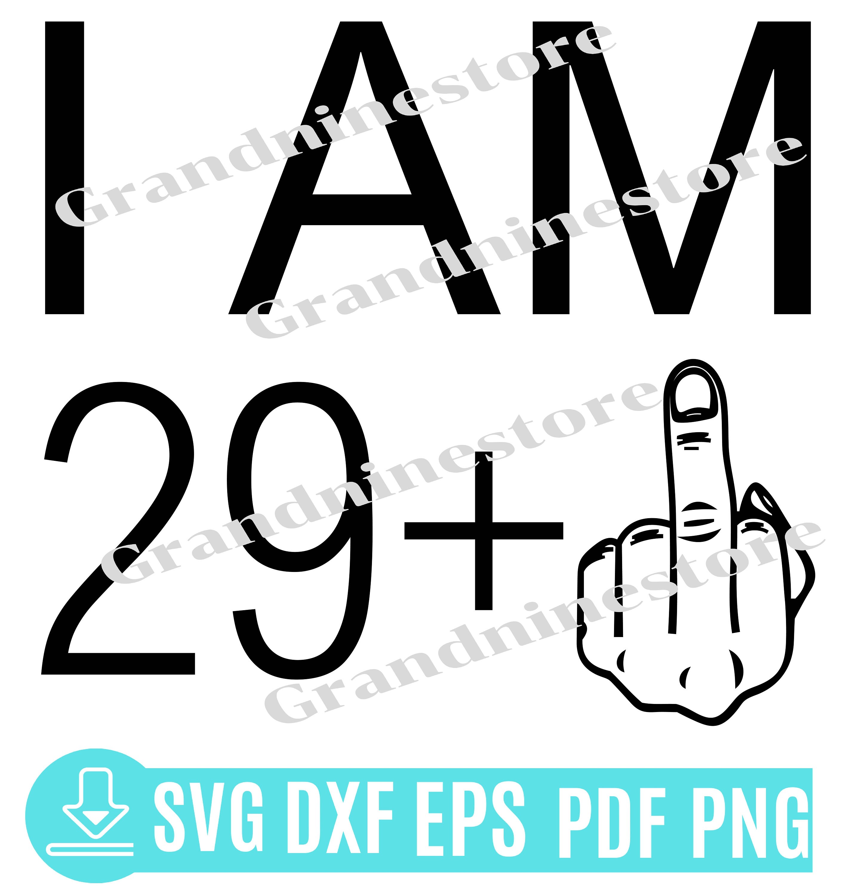 I am 29+ Middle finger - Twenty-Nine Plus Middlefinger 30 30th Birthday  Gifts - Birthday Gift Idea - Sticker