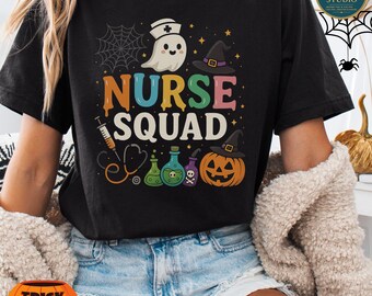 Nurse Squad Halloween PNG: Ghost Nurse Sublimation Design (Digital Download