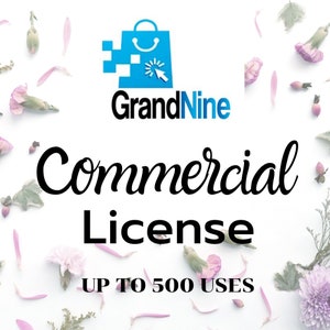 Commercial License - Up to 500 Designs Sold
