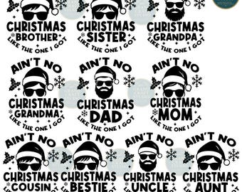 Funny Christmas Family SVG Bundle, Matching Holiday Shirts (Digital Download)