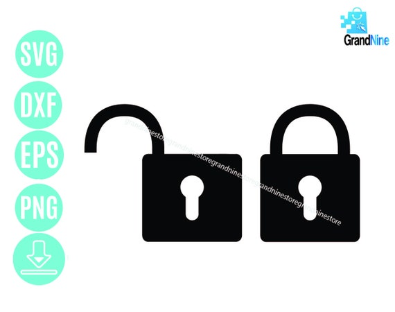 Door Locking Decal Svg Unlocking Decal Svg Padlock Pad | Etsy