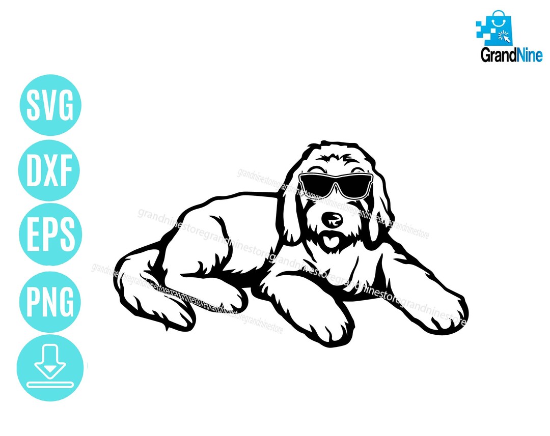 Goldendoodle SVG, Dogs SVG, Digital Cutting File, Vector Digital