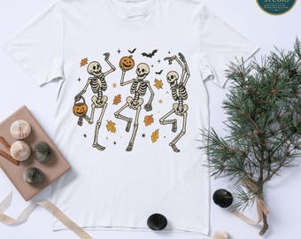 Funny Halloween Skeleton Clipart: Dancing Skeleton PNG (Digital Download)