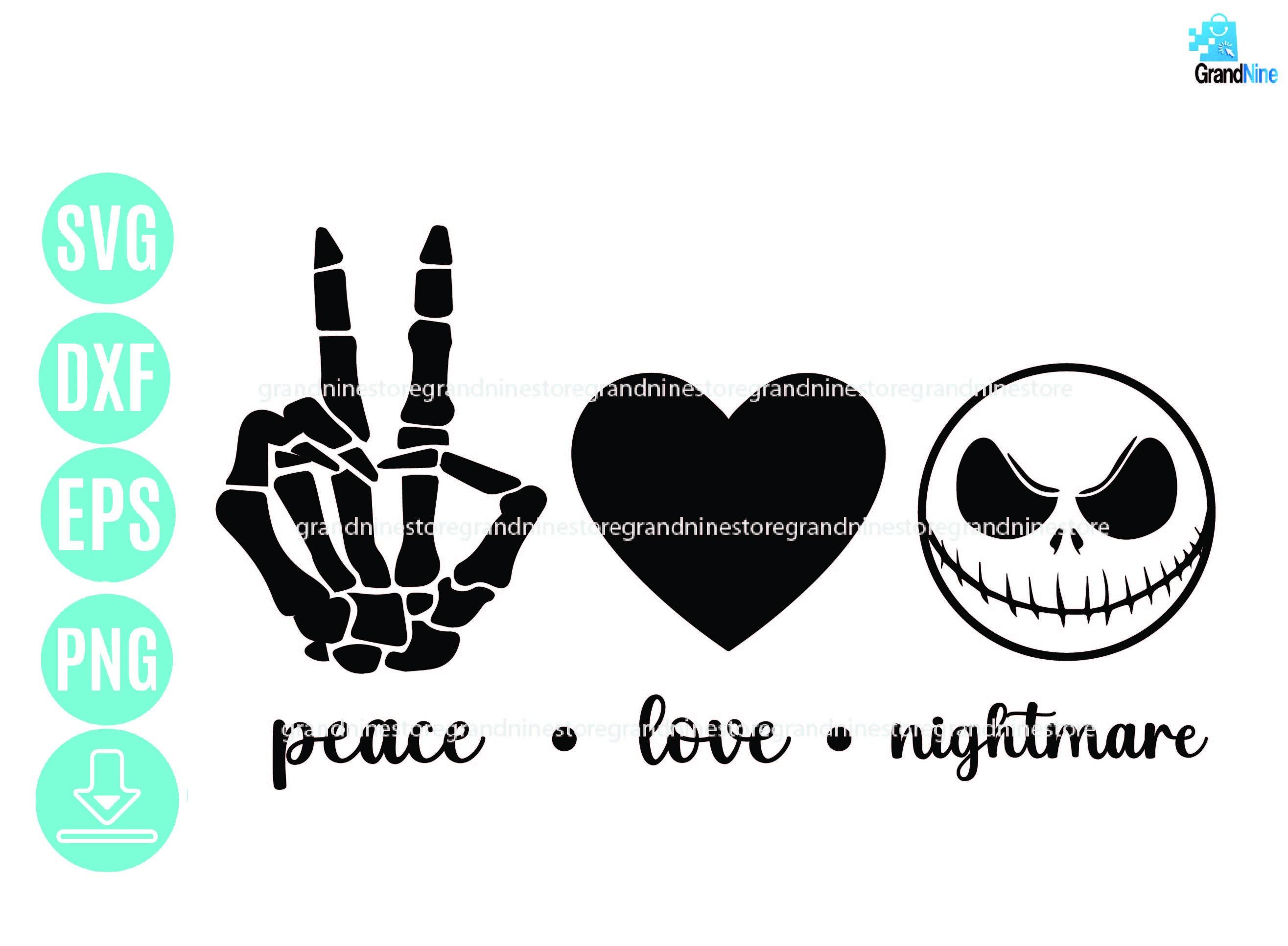 Free Free Peace Love Nightmare Svg 546 SVG PNG EPS DXF File