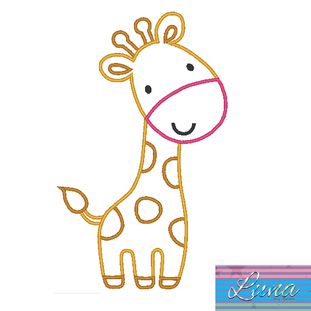 Embroidery Applique Design Giraffe Applique Machine Etsy