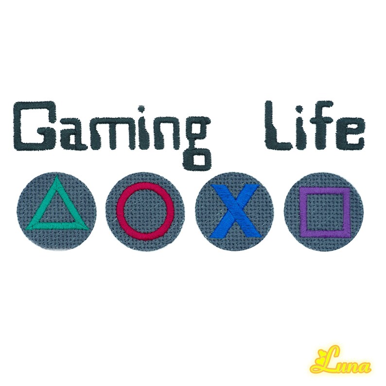 Gaming Life Embroidery Design Machine Embroidery Design Etsy