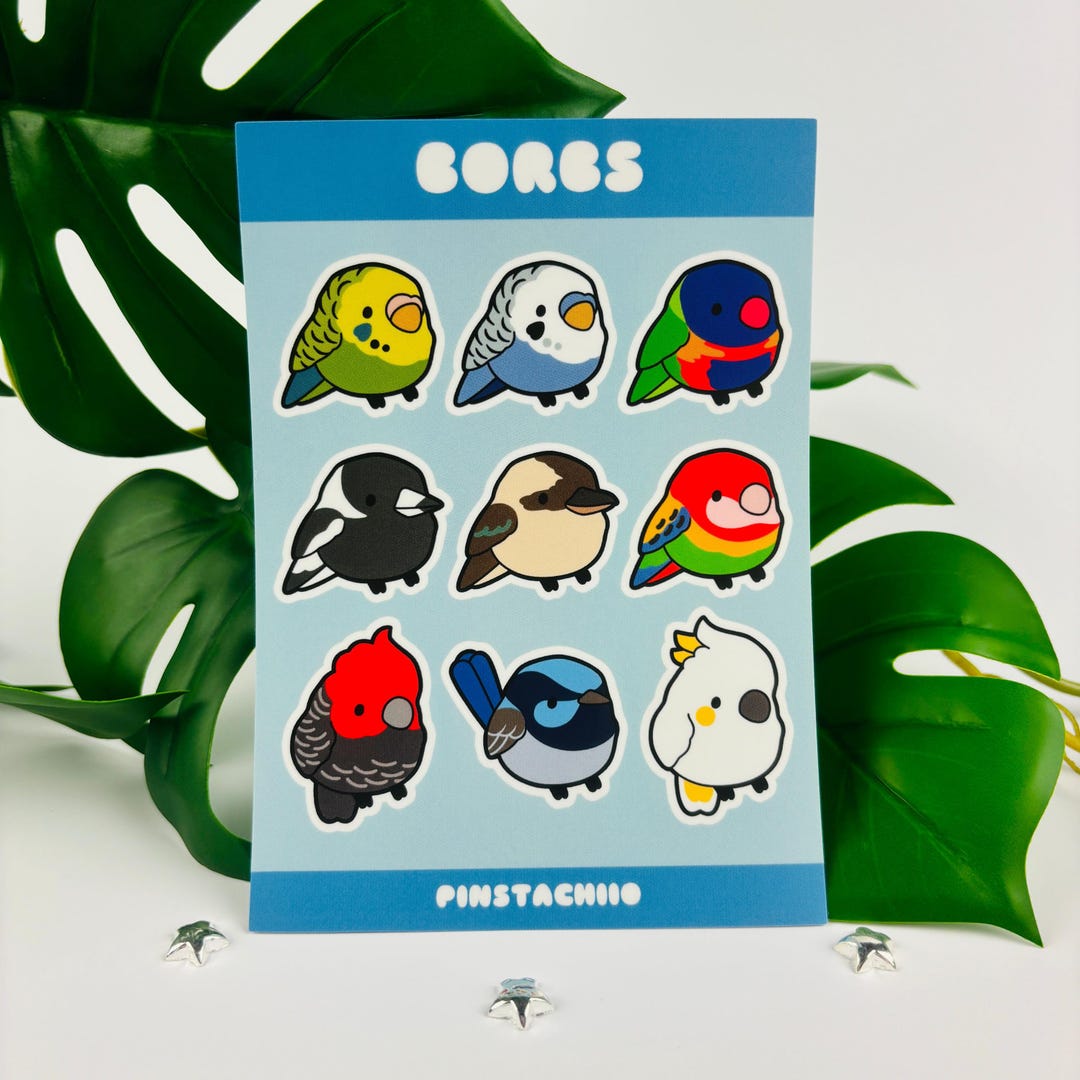 Borbs Australian Bird Sticker Sheet - Etsy