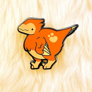Raptor Dinosaurier Emaille Pin Gefiederter Dinosaurier Krallenraub Velociraptor Kreidezeit Jäger Archaeopteryx