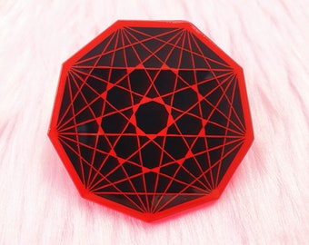 Nonagon King Gizzard and The Lizard Wizard Enamel Pin