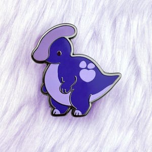 Parasauralophus Dinosaur Enamel Pin Para Parasaur Crested dinosaur Duck-billed dinosaur