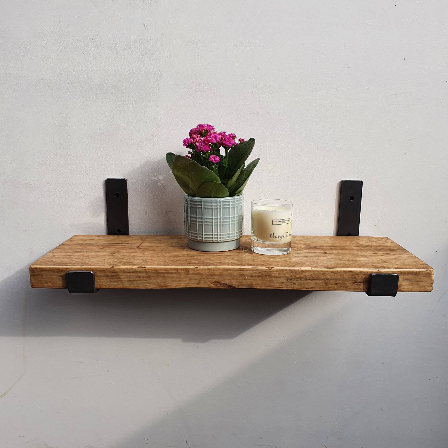 Rustic Scaffold Board Shelves with Hand Metal Brackets Etsy