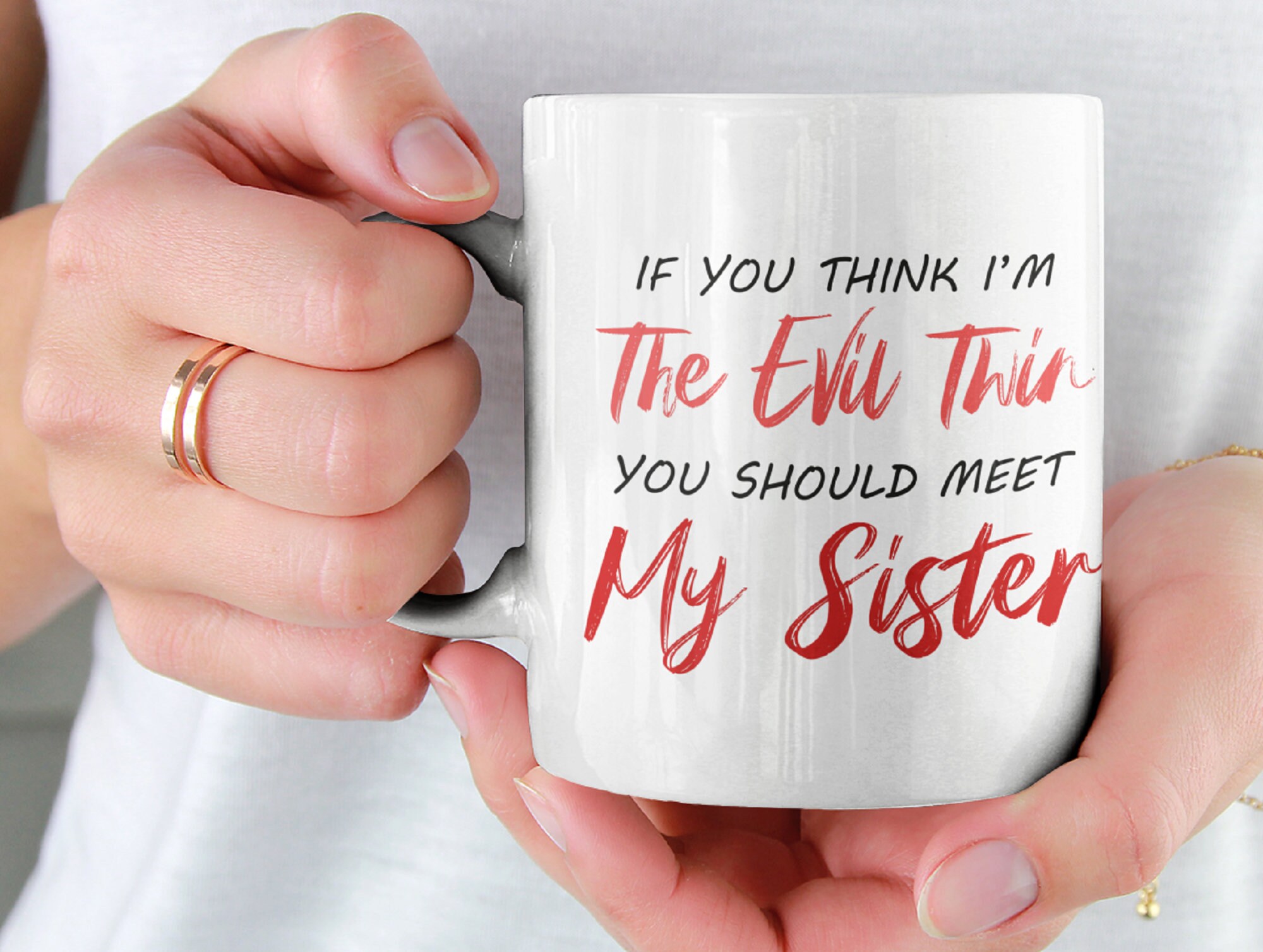 Funny Twin Sister Mug Novelty Coffee Mug Ideal birthday Etsy