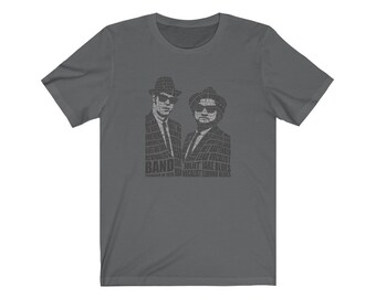 Blues Brothers, Blues Brothers Calligram, Blues Brothers T-Shirt, The Blues, 80s Movies, Unisex Jersey Short Sleeve Tee