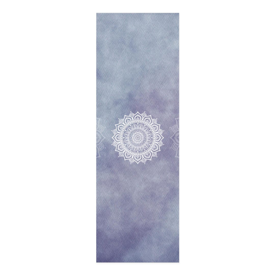 Repeating Pattern Diamond Tiles Glowing Mandala in Turquoise Blue and