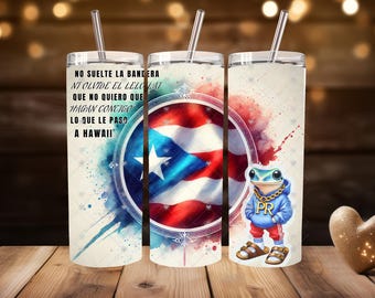 Bad Bunny Tumbler; Concho Tumbler; Puerto Rico Tumbler; Lo Que Le Paso a Hawaii