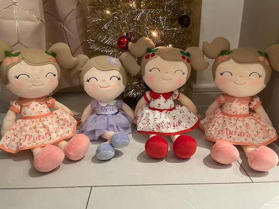 Gloveleya Baby Girl Gifts Christmas Doll Soft Plush Elk Costume Toy Red 14