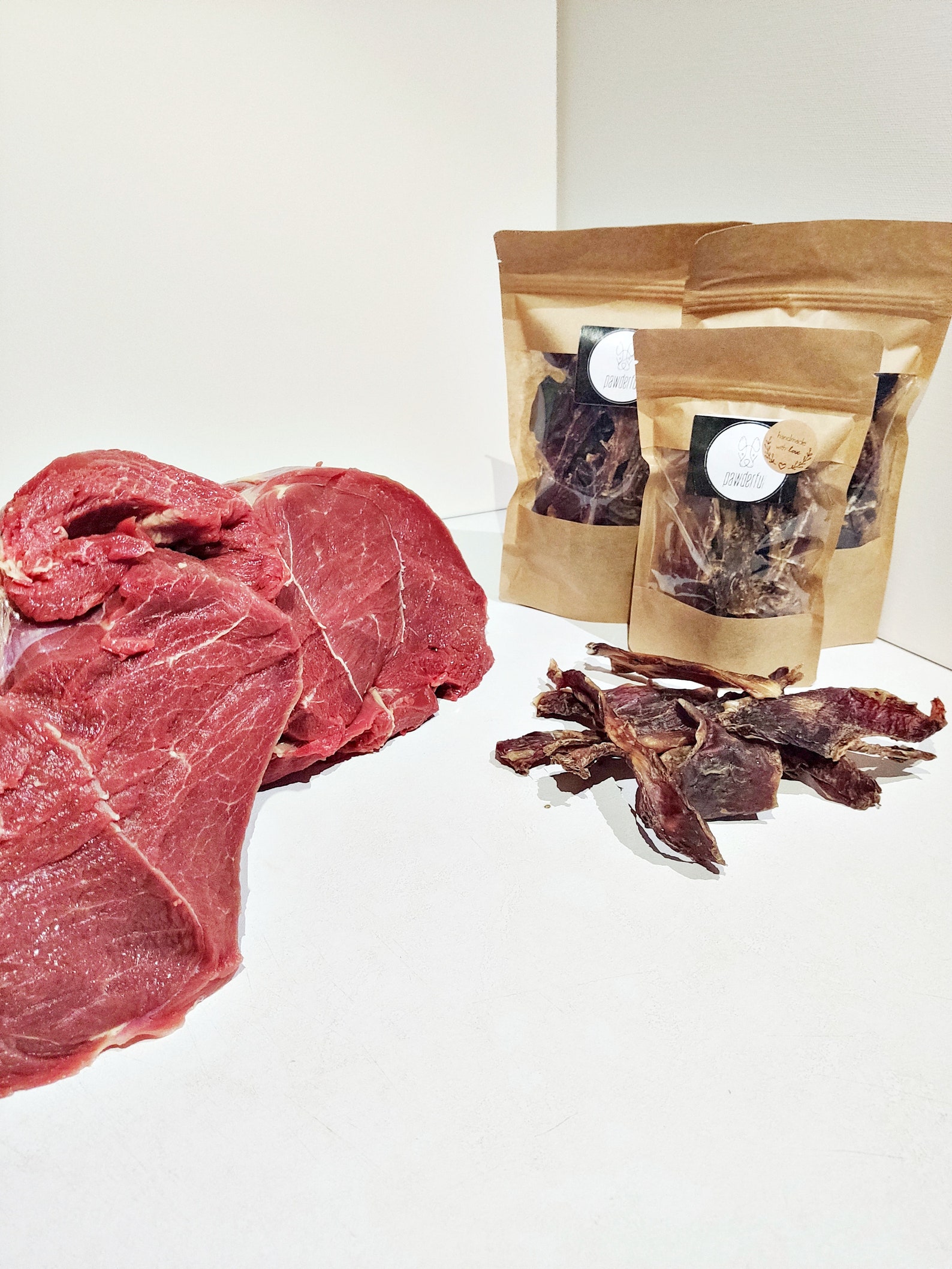 100 Natural Beef Jerky Dog Treats 3.5oz Home Made Dehydrated Etsy