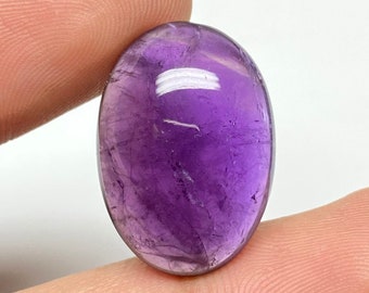 Natural Amethyst Gemstone, Amazing Quality Amethyst Cabochon For Jewelry Making. 22x16x8MM. 20.30 Carat