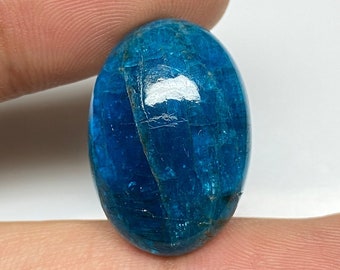 Pietra preziosa di apatite, pietra preziosa cabochon di apatite naturale, cabochon di apatite di alta qualità per la creazione di gioielli con pietre preziose sfuse 24x16x7 MM.