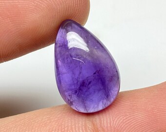 Natural Amethyst Gemstone, Amazing Quality Amethyst Cabochon For Jewelry Making. 19x13x7MM. 11.80 Carat