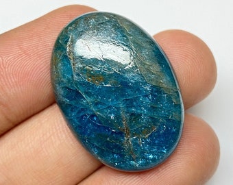 Apatite Gemstone, Natural Apatite Cabochon Gemstone, Top Quality Apatite Cabochon For Jewelry Making Loose Gemstone 29x21x7 MM.