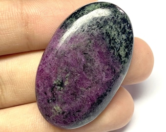 Ruby Zoisite Gemstone, Natural Ruby Zoisite Cabochon, AAA+ Quality Ruby Zoisite Cabochon For Jewelry Making Loose Gemstone. 39x24x6 MM.