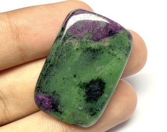 Ruby Zoisite Gemstone, Natural Ruby Zoisite Cabochon, AAA+ Quality Ruby Zoisite Cabochon For Jewelry Making Loose Gemstone. 32x22x5 MM.