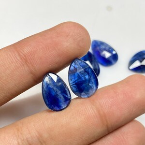 Kyanite Gemstone, Natural Kyanite Rose Cut Gemstone, AAA Quality Blue Kyanite Rose Cut For Jewelry Making Loose Stone, 5 Pcs Lot. image 3