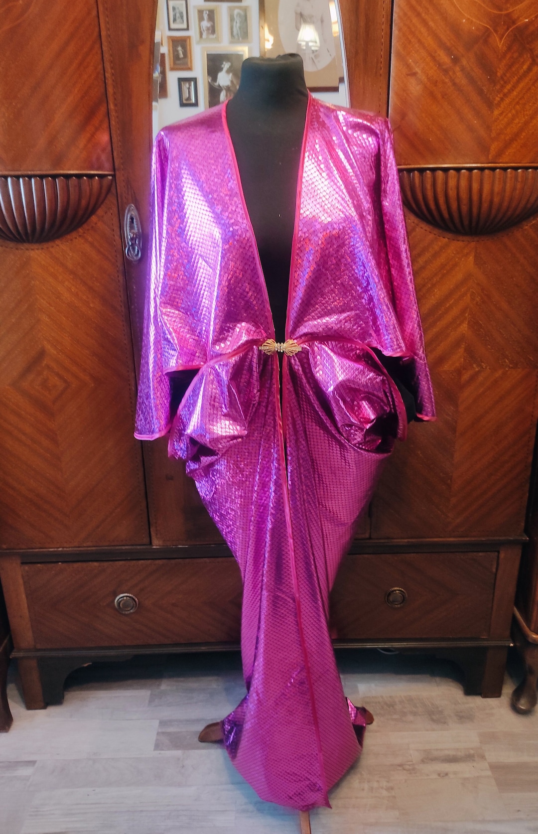 Mermaid Pink Gown Hollywood Style Bordoux Peignoir Great Etsy