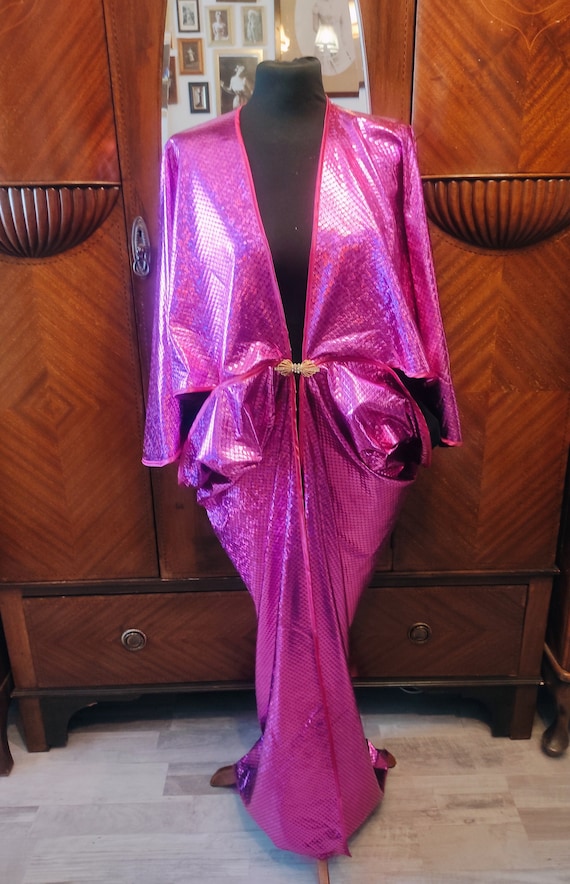 Abito da sirena rosa, stile Hollywood, vestaglia Bordoux, stile