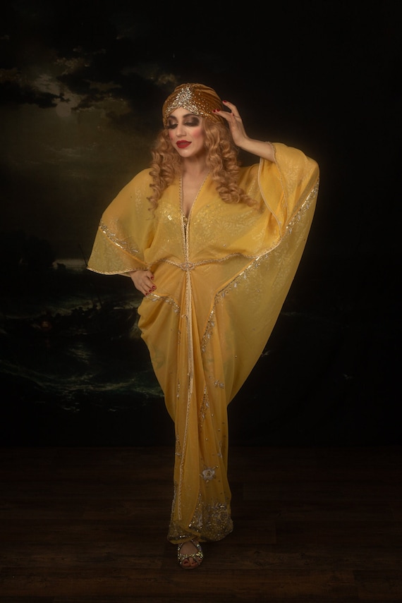 Great Gatsby Dress Yellow 1920s Dress Yellow Fringe Tassel Yellow Midi Dress  1920s Great Gatsby Style
