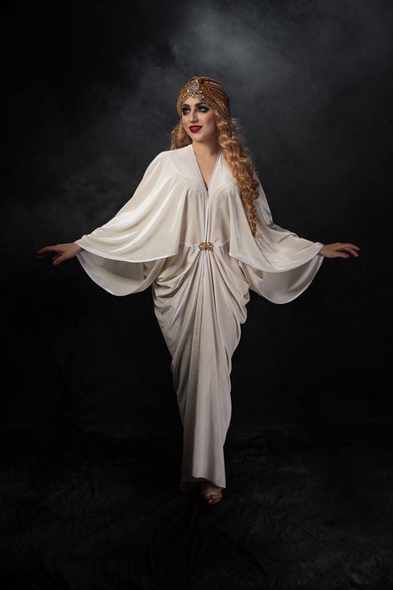 Great Gatsby White White Ivory 1920s Velvet Gown Color Hollywood