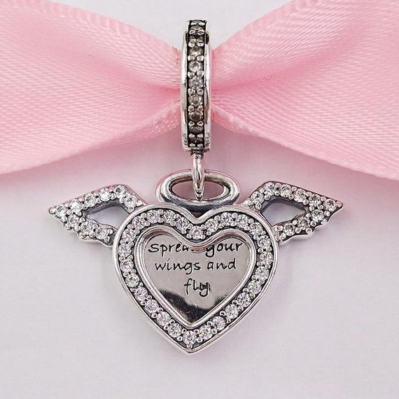 Angel Wings Dangle Charm Sterling 