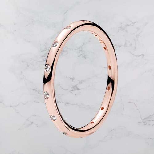 Pandora Ring Rose Droplets Band Ring 