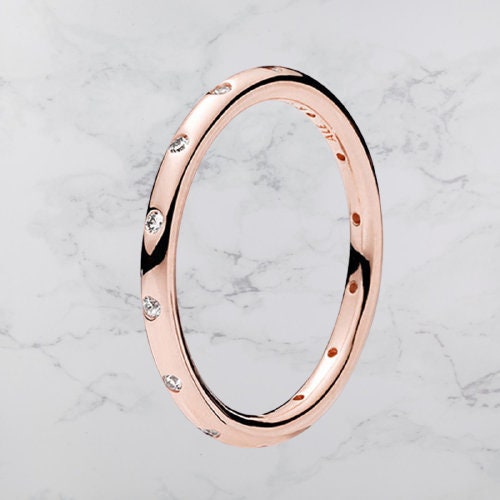 Pandora Ring Rose Droplets Band Ring 