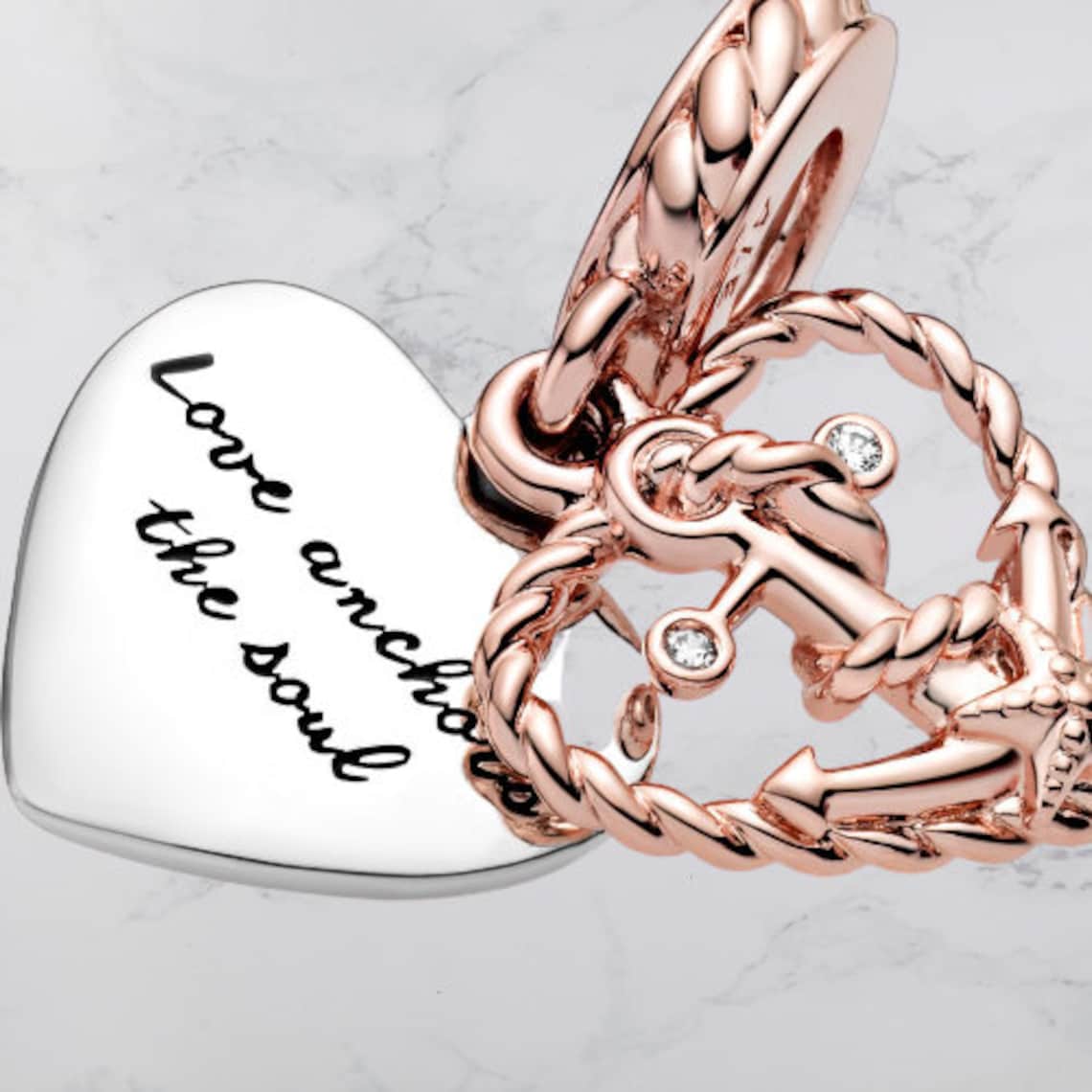 PANDORA charms Rope Heart & Love Anchor Dangle Charm charms Etsy