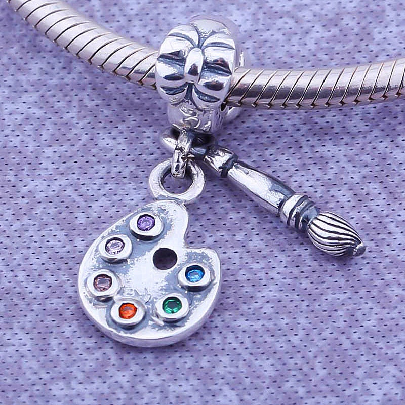 Pandora Artists Palette charm dangle bead fully stamped Etsy